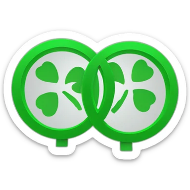 round-green-outline-sign-no-entry-for-clover sticker