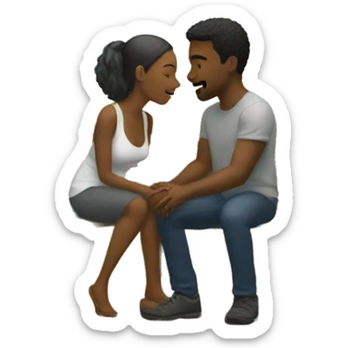 intimate outdoor couple moment sticker