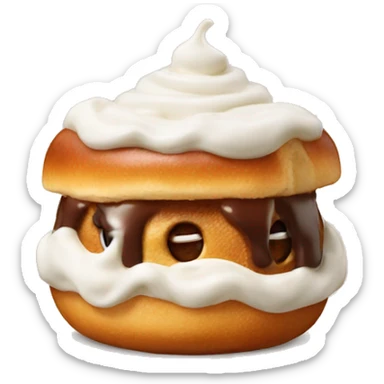 Cinnabon with cream  sticker