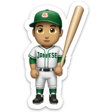 nom san who is japanese famous baseball player sticker