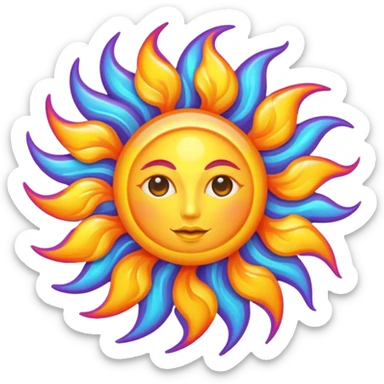 Trippy Sun  sticker