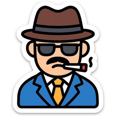 gangster character sticker