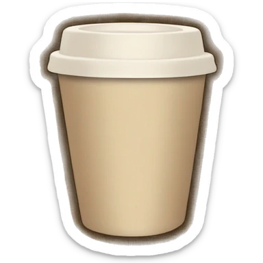 Beige asthetic coffetogocup sticker