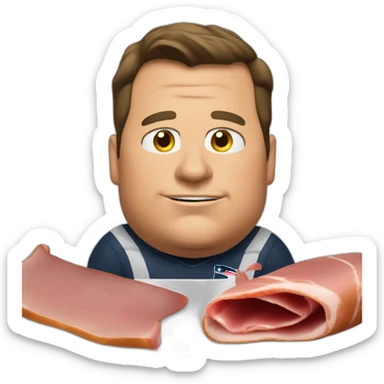 obese-tom-brady-eating-ham sticker