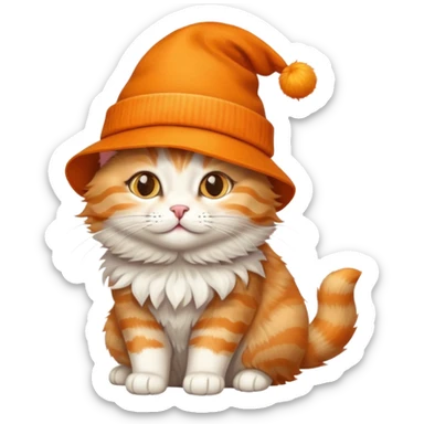 кошка в шляпе sticker
