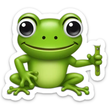 grenouille avec couteau planté sticker