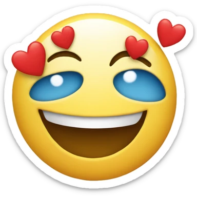 Smile with hearts sticker