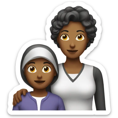 Mother and son sticker