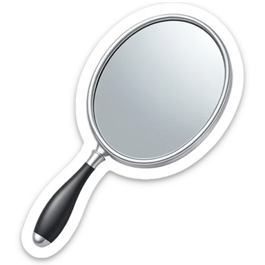 a handheld mirror sticker