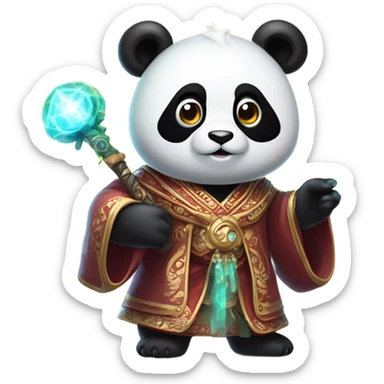 Panda master of the mystic arts sticker