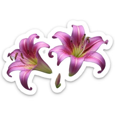 Lily flower stargazer sticker