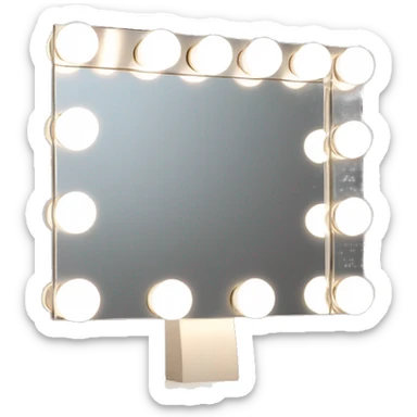 Hollywood light up square vanity mirror sticker
