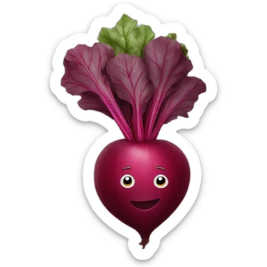 beetroot with a crown on it sticker