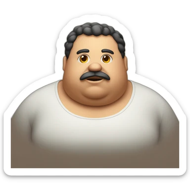 Fat man Portuguese sticker
