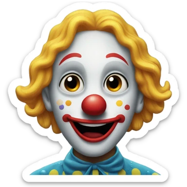 clown in the rain  sticker