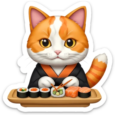 pands cat sushi sticker
