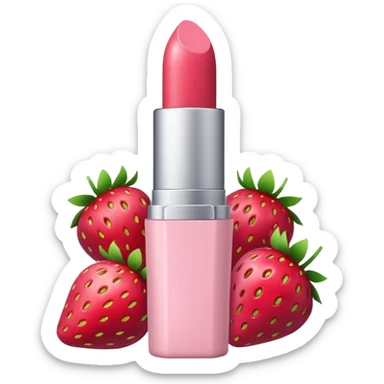 Strawberry milk color lipstick sticker