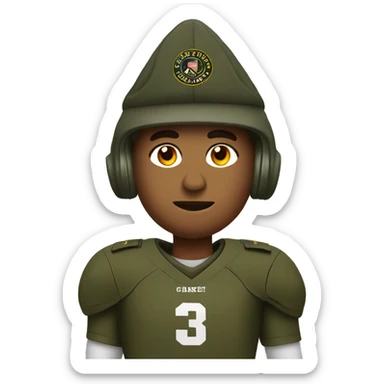 Thanksgiving Turkey wearing Army Football Uniform sticker