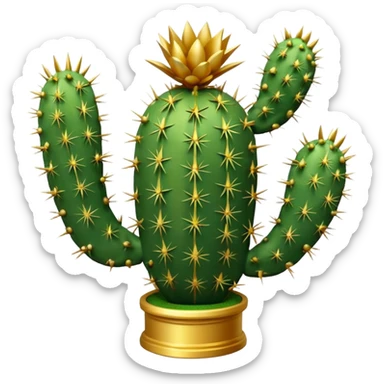 golf trophy shaped like cactus sticker