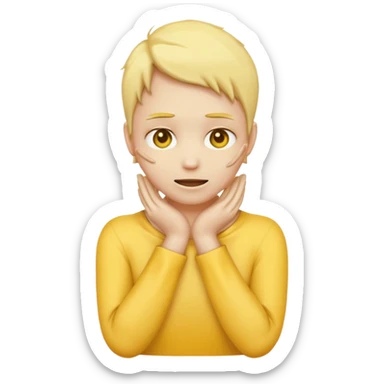 a yellow emoji with hands around neck wanting to die sticker