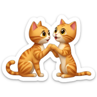 cats getting proposed to sticker