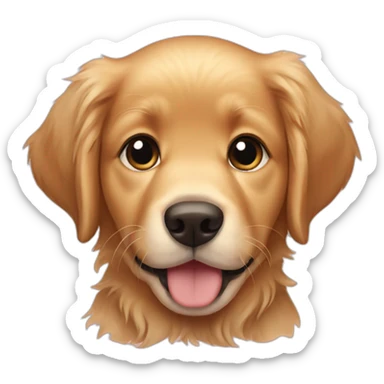 Puppy golden retriever sticker