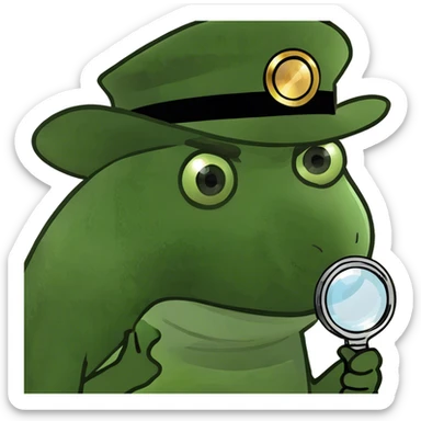 Detective with a tophat sticker