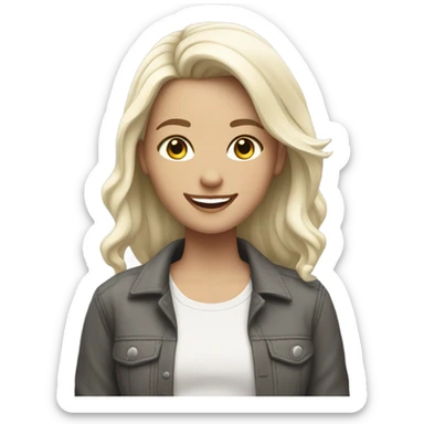 Gay white girl with bleached hair sticker