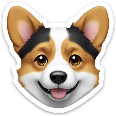 Tri color corgi sticker