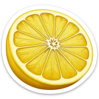 The leftovers of a lemon after making lemon juice sticker