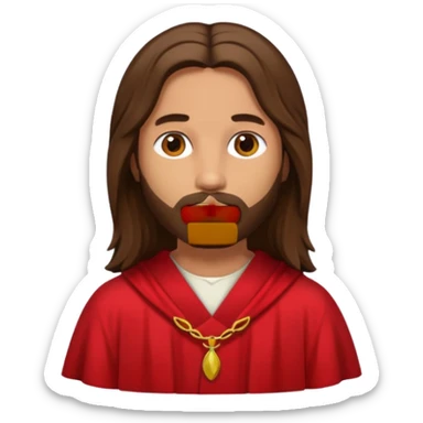 Jesus like the red robe Jesus painting sticker