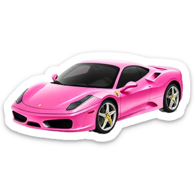 Pink Ferrari sticker