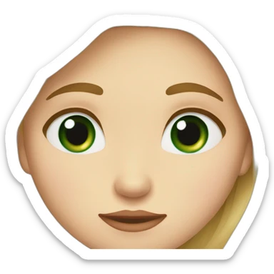 Blonde Girl with Blue Eyes, kissing a Brown Hair Boy with Green Eyes sticker