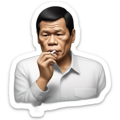 Rodrigo duterte smoke cigarettes sticker