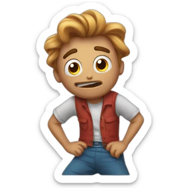 Feeling a little crazy goofy angy sticker