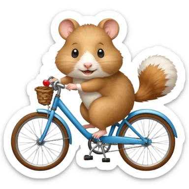 hamster cyclist sticker