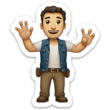 Hombre mano pulgar arriba sticker