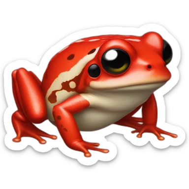 red ninja frog sticker