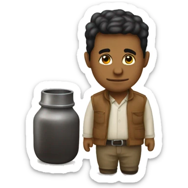 Mate, yerbabuena bombilla sticker