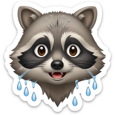 
the raccoon is crying sticker