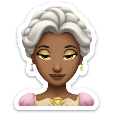 Sleeping brunette beauty princess Disney sticker