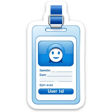user id card sticker