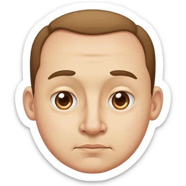 Guy with big forehead and has a fat nose sticker