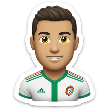 Cristiano Ronaldo with portugal shirt sticker