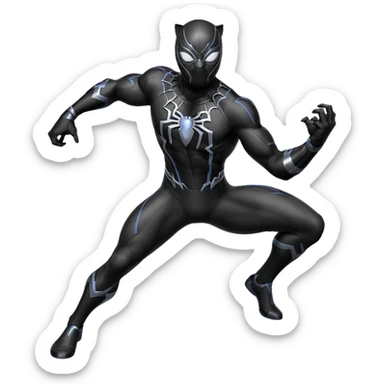 homen aranha pantera negra sticker