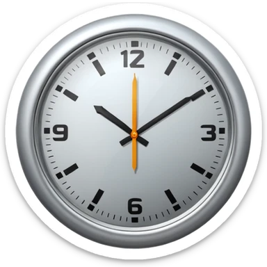 A clock emoji is drawn without any details that would suggest it's a clock. sticker