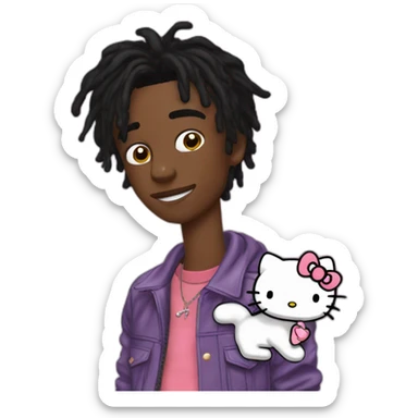 Hello kitty mixte playboi carti the rapper sticker