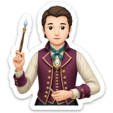 white townsman 18th century sticker