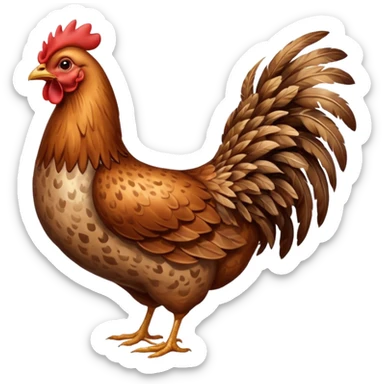 High resolution of A hen  sticker