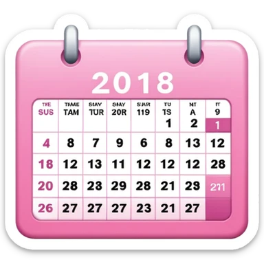 pink calendar sticker